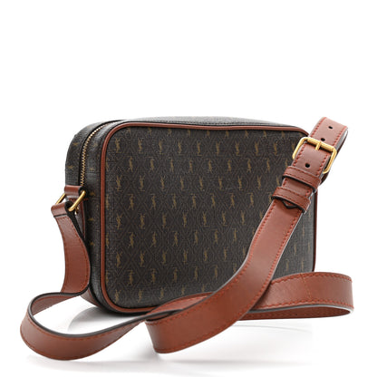 Saint Laurent Canvas Smooth Calfskin Le Monogramme Camera Bag Chestnut 3 of 10
