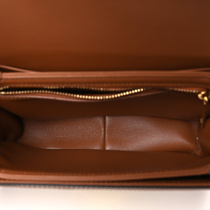 Celine Embroidered Raffia Natural Calfskin Teen Triomphe Natural Tan 5 of 9