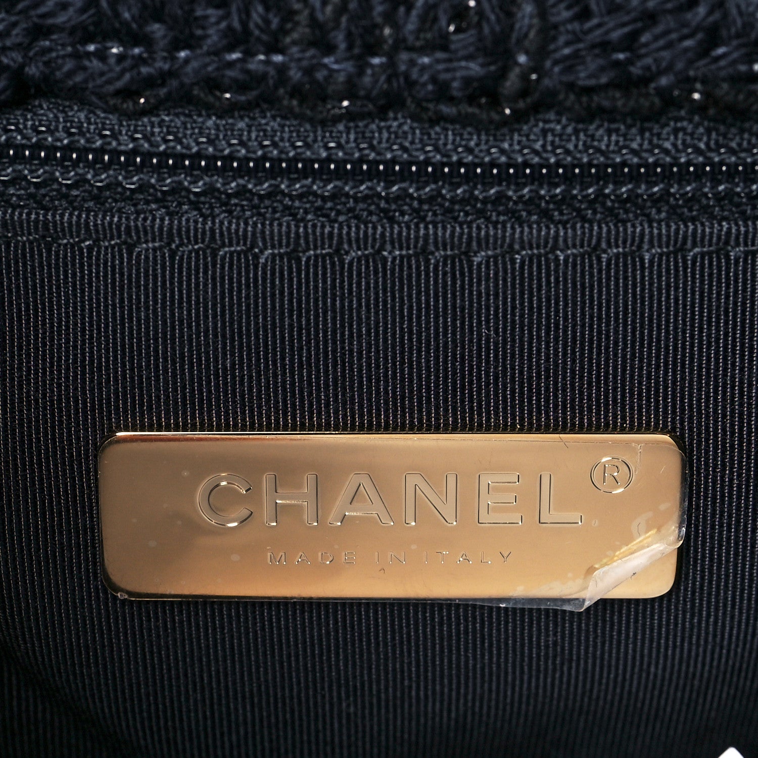 Chanel Tweed Quilted Medium Chanel 19 Flap Navy Blue Black 6 of 10