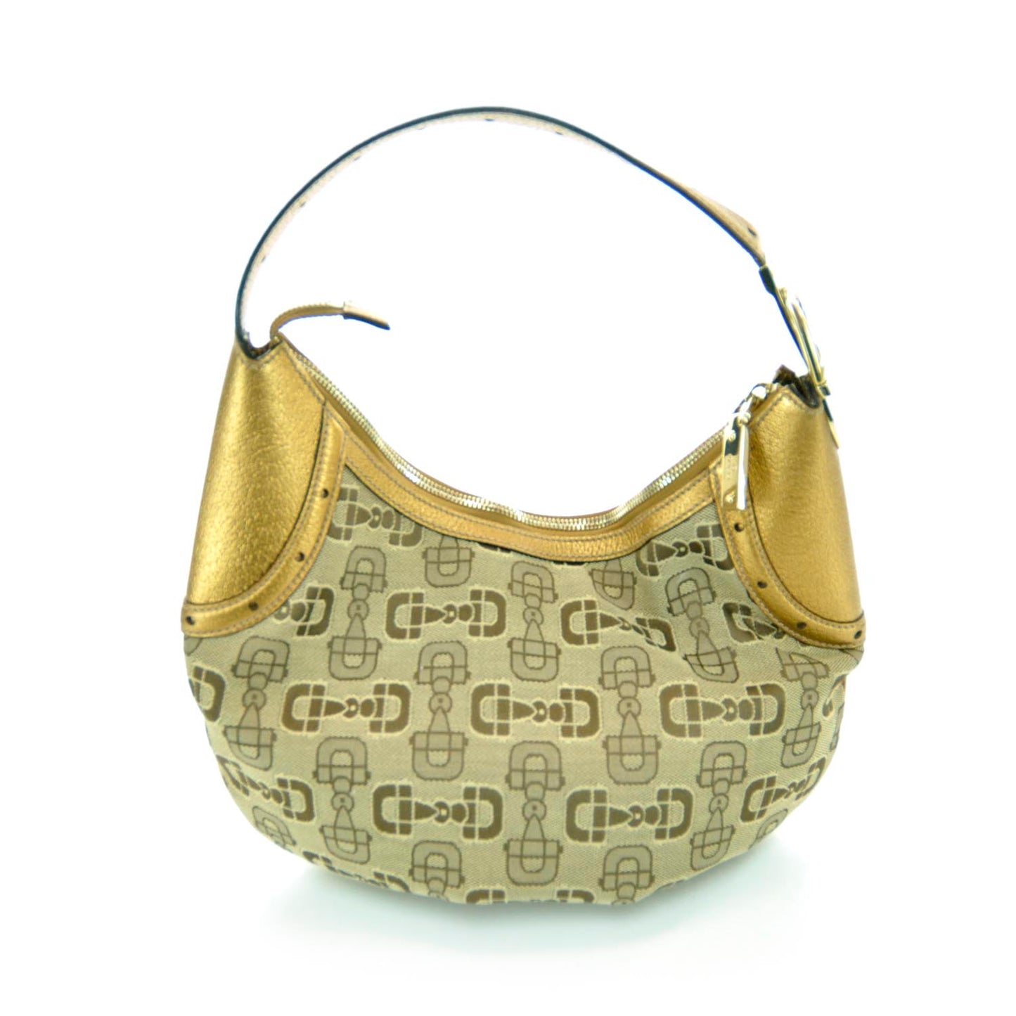 Canvas Horsebit Glam Hobo Metallic