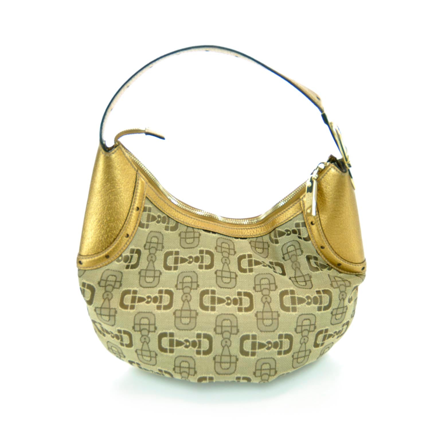Gucci Canvas Horsebit Glam Hobo Metallic 1 of 11