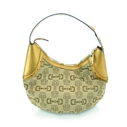 Gucci Canvas Horsebit Glam Hobo Metallic 1 of 11