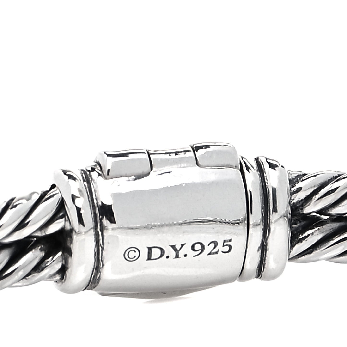 Sterling Silver Diamond 7mm Petite Pave Single Loop Labyrinth Bracelet