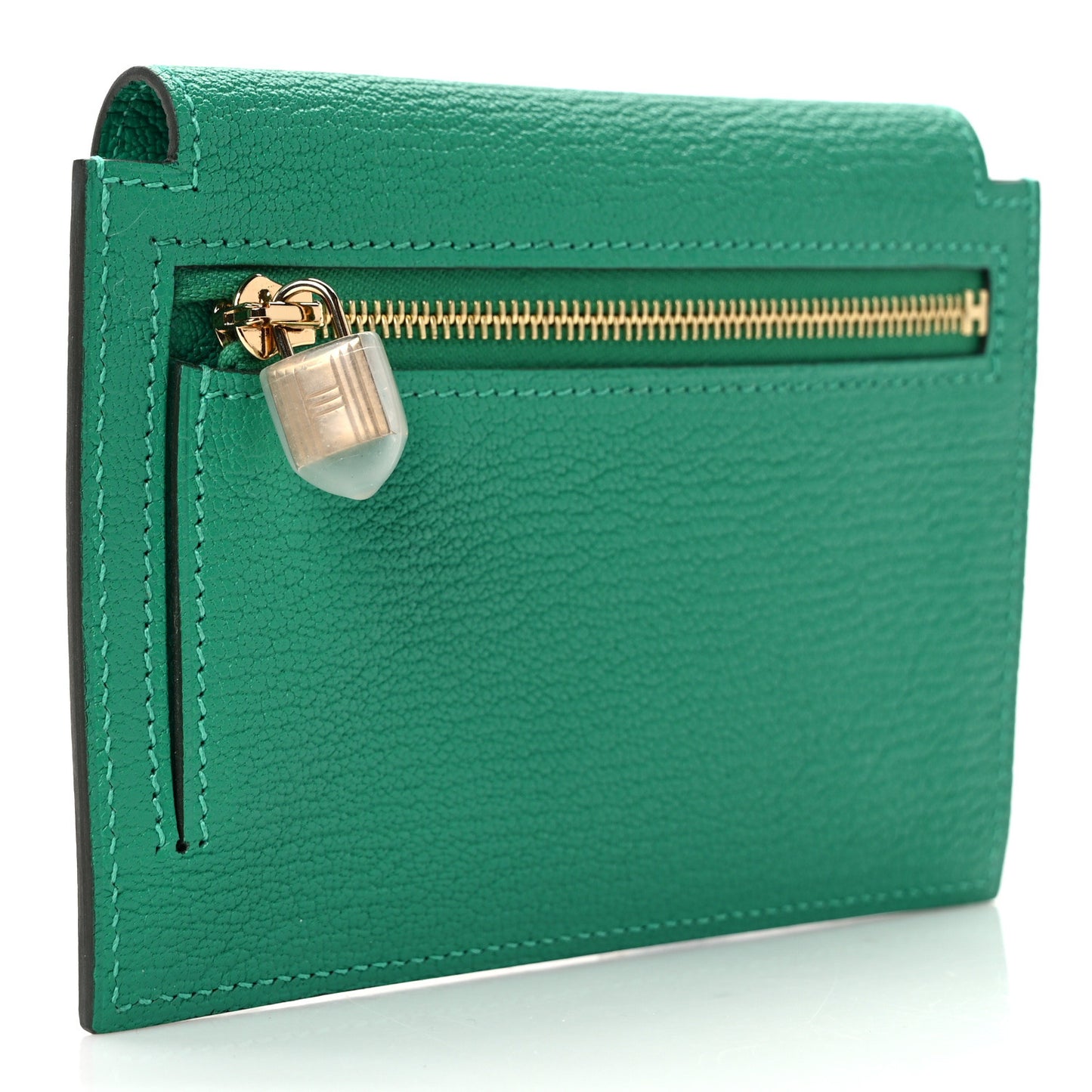 Chevre Mysore Kelly Pocket Compact Wallet Menthe