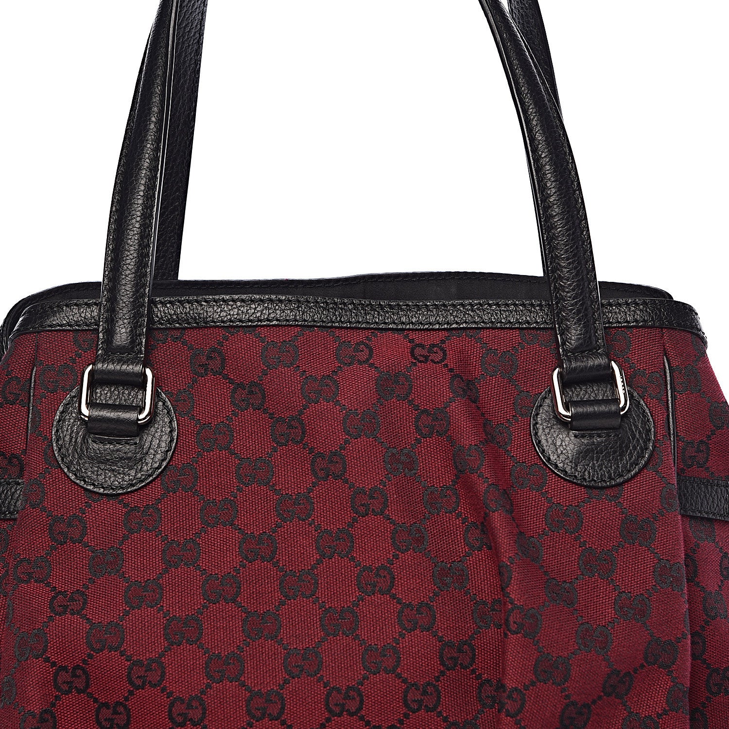 Gucci Monogram Full Moon Tote Red Black 11 of 11