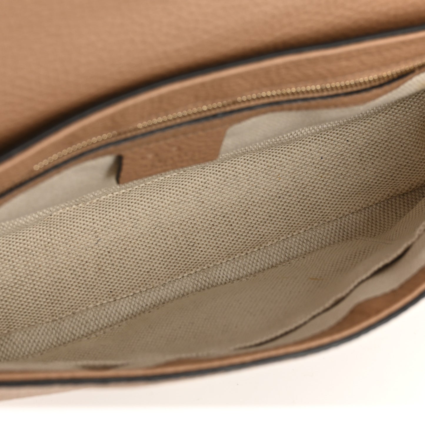 Pebbled Calfskin Medium Soho Flap Crossbody Camelia