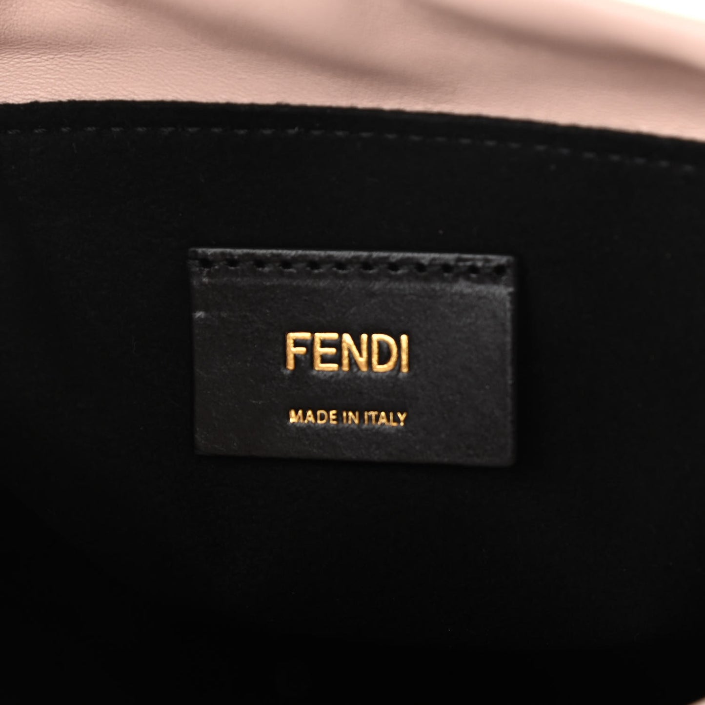 Soft Nappa Logo Small Drawstring Pouch Bag Rosa Quarzo Black