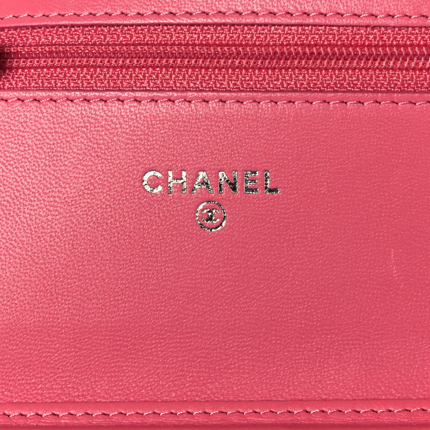 Chanel Lambskin Quilted Wallet On Chain WOC Pink 5 of 15