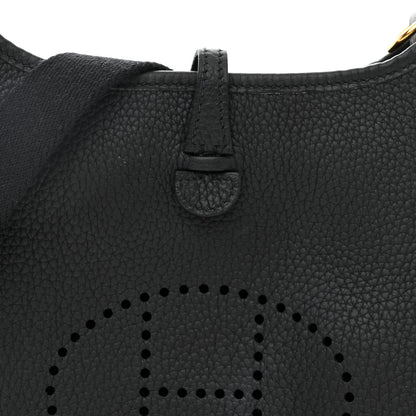 Hermes Taurillon Clemence Evelyne TPM Black 8 of 11