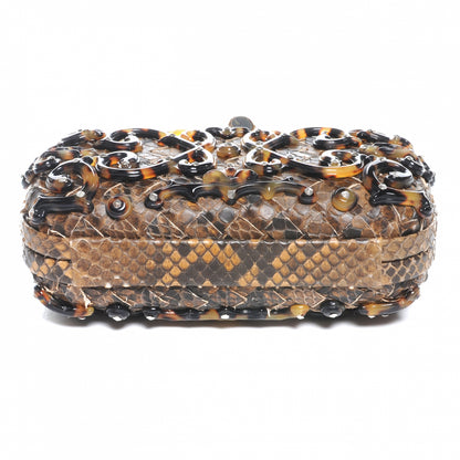 Bottega Veneta Python Tortoise Knot Clutch 4 of 6