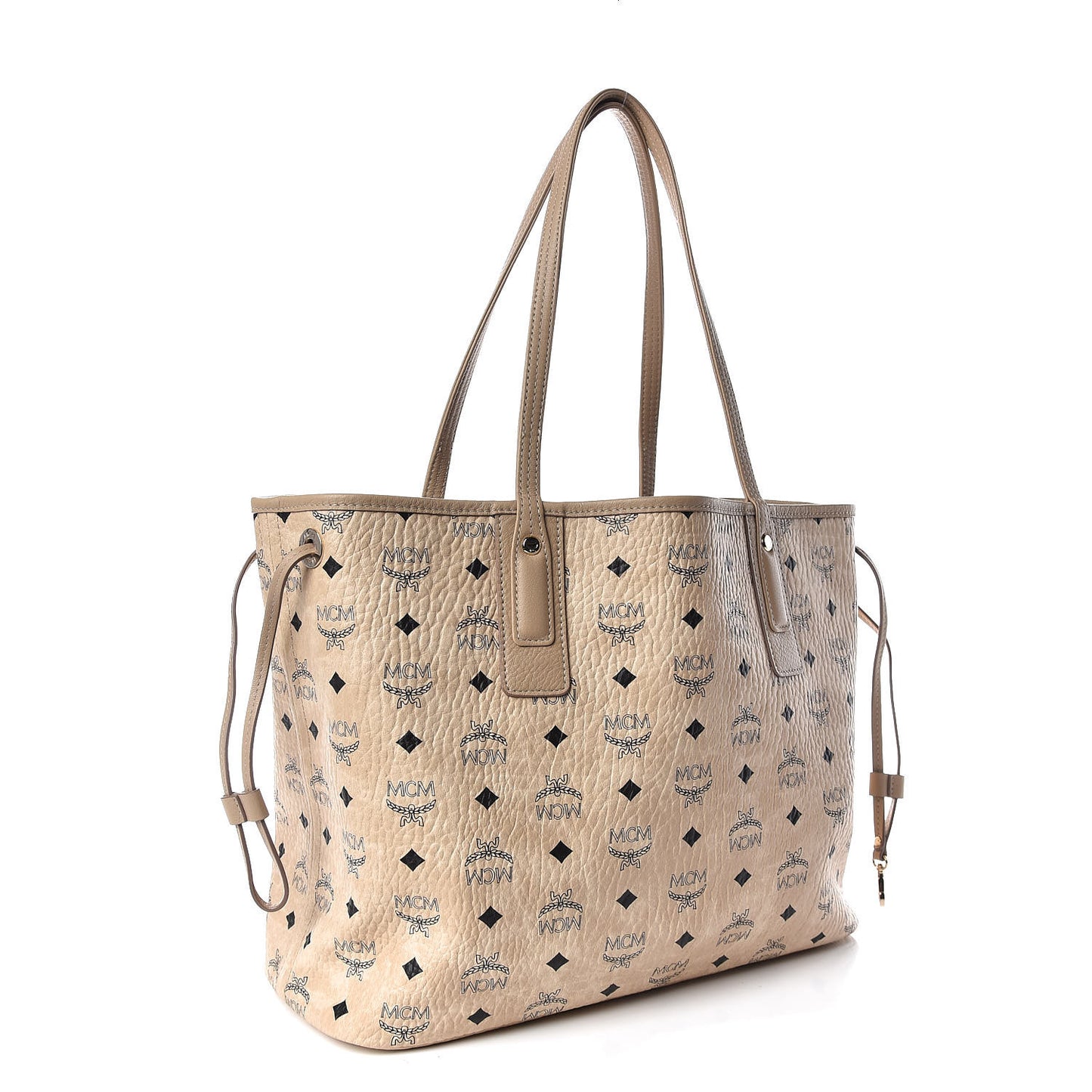 Visetos Medium Liz Reversible Shopper Tote Beige