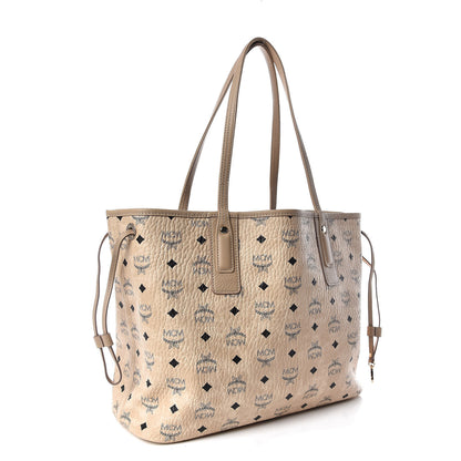 MCM Visetos Medium Liz Reversible Shopper Tote Beige 8 of 20