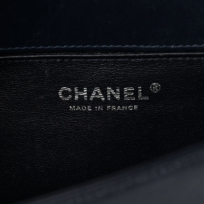 Chanel Tweed Crystal Calfskin Chevron Medium Boy Flap Blue 6 of 18
