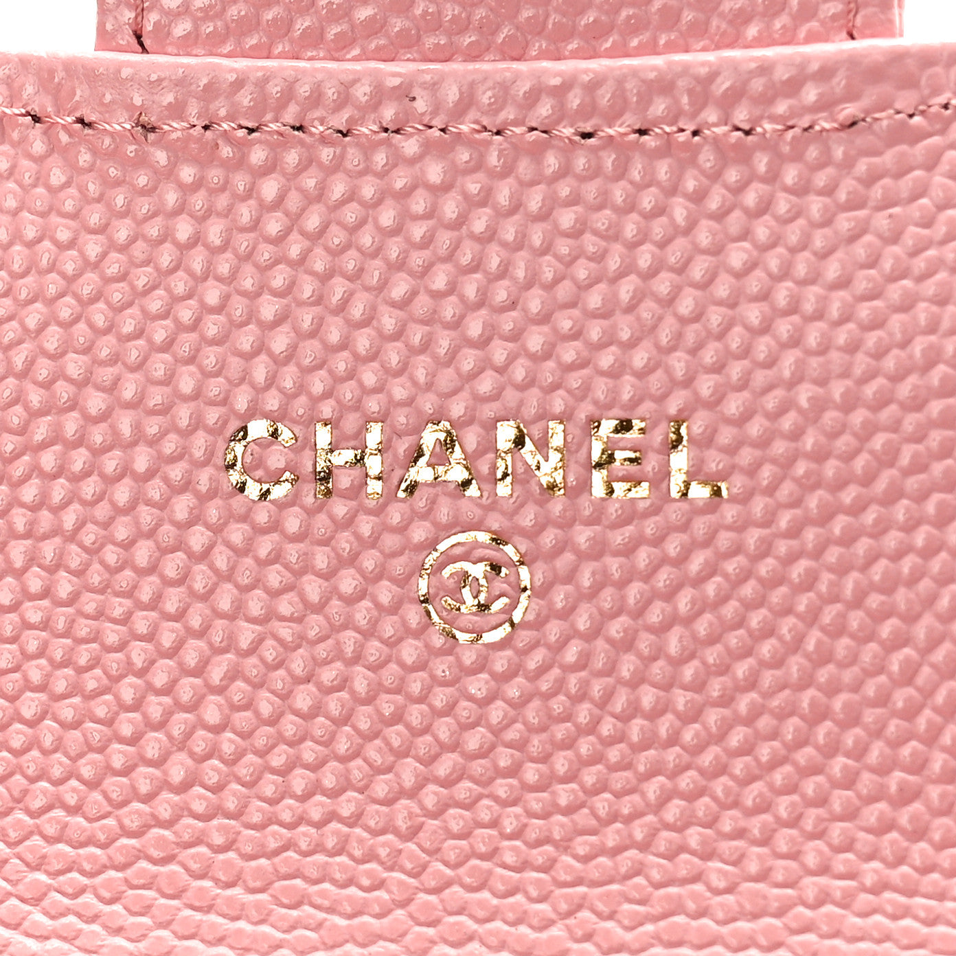 Caviar Quilted Flap Card Holder Wallet Light Pink