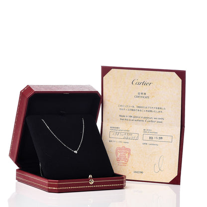 Cartier 18K White Gold Diamond SM D'Amour Pendant Necklace 5 of 5