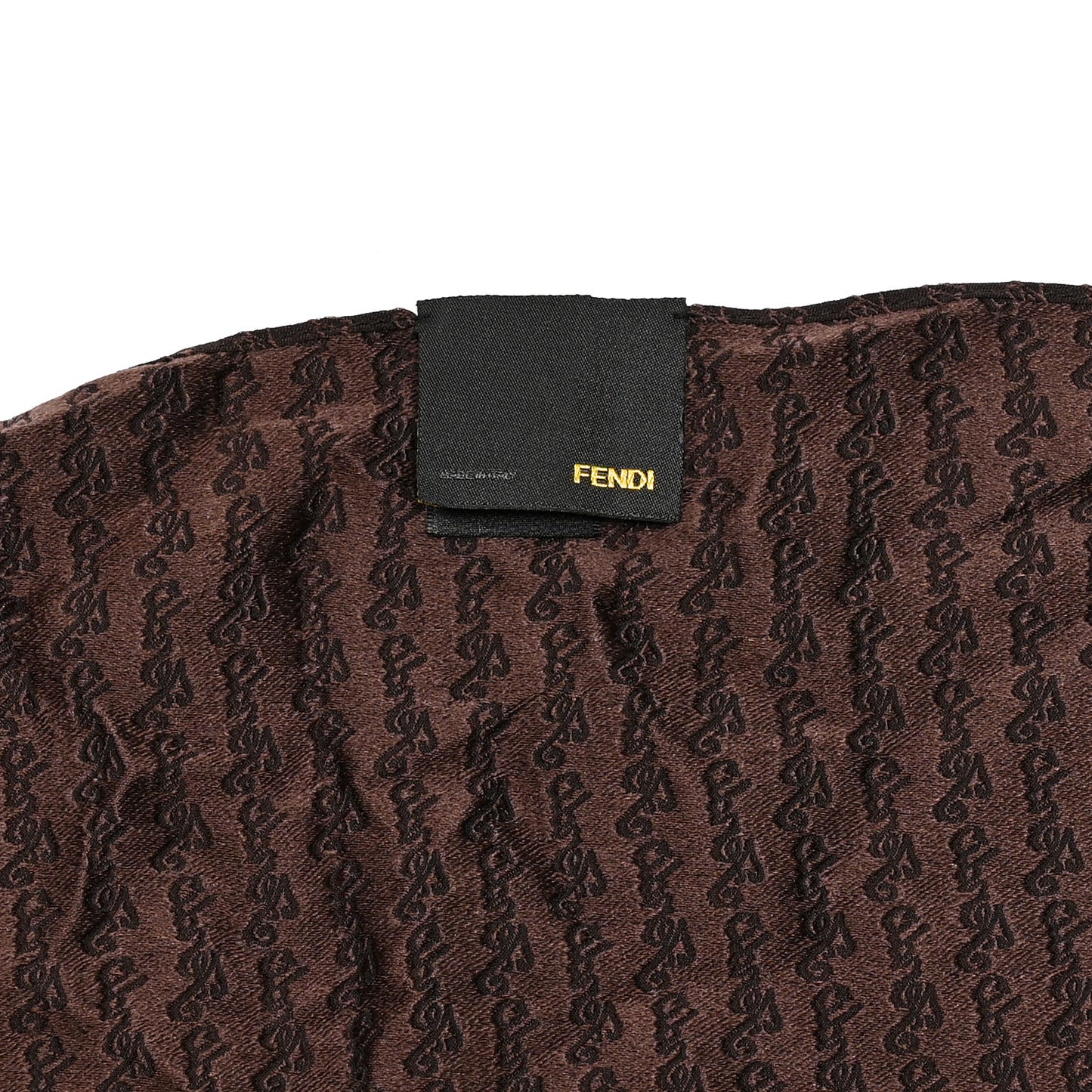 Silk Logo Scarf Brown