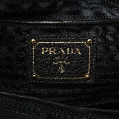 Prada Vitello Daino Large Double Zip Tote Black 8 of 16