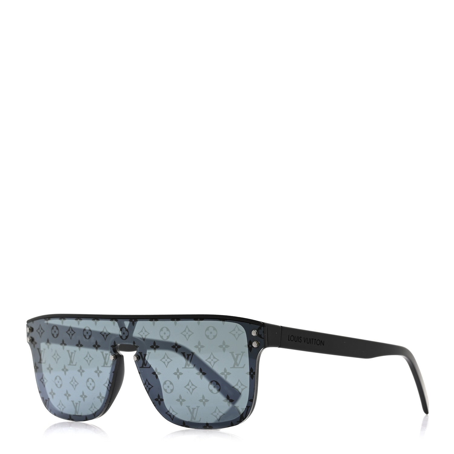 Louis Vuitton Acetate LV Waimea Square Sunglasses Z1082W Black 1 of 6