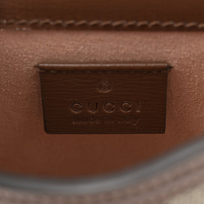 Gucci GG Supreme Monogram Mini Horsebit 1955 Crossbody Bag Beige Brown Sugar 6 of 11