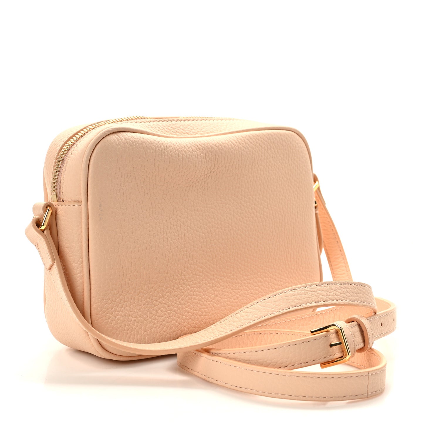 Grained Calfskin Small Camera Bag Peach Pink