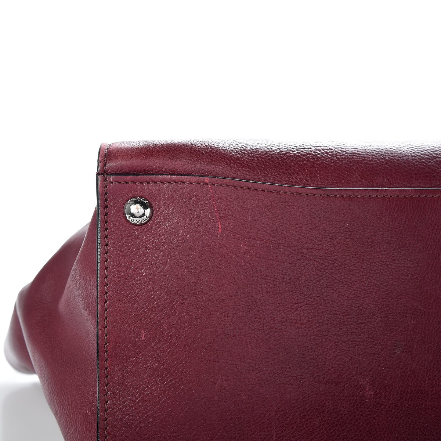 Glace Calfskin Twin Pocket Tote Fuxia