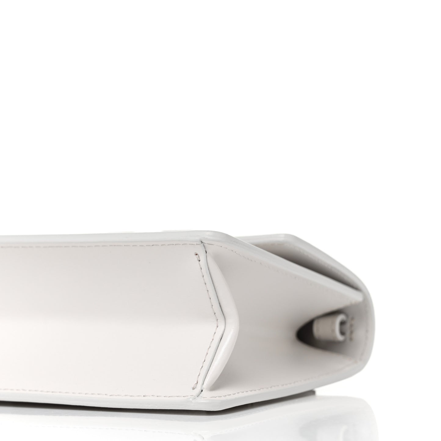 Calfskin Jitney 0.7 Rent Money Crossbody Bag White