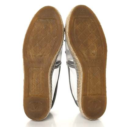 Chanel Mesh Grosgrain CC Espadrilles 36 Grey 5 of 7