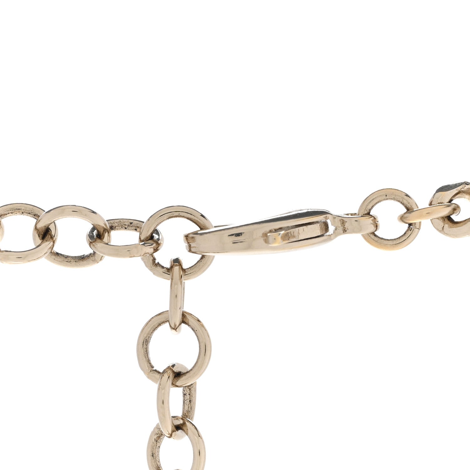 Chanel Resin Crystal Glitter CC Heart Choker Necklace Black Gold 5 of 7