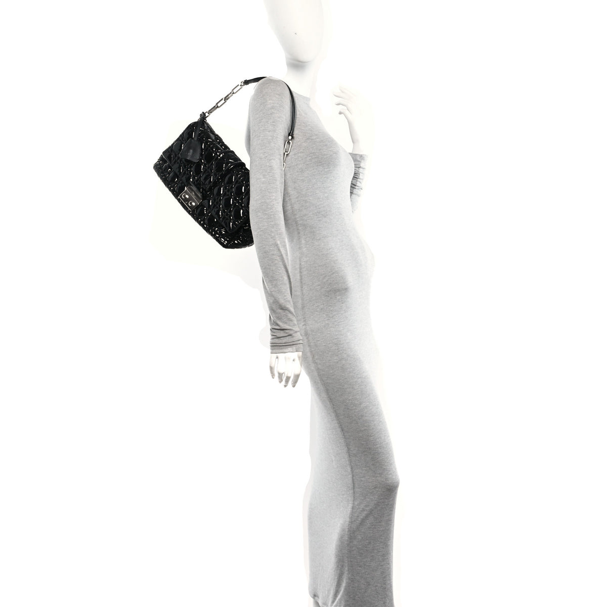 Christian Dior Patent Cannage New Lock Flap Black 2 of 10