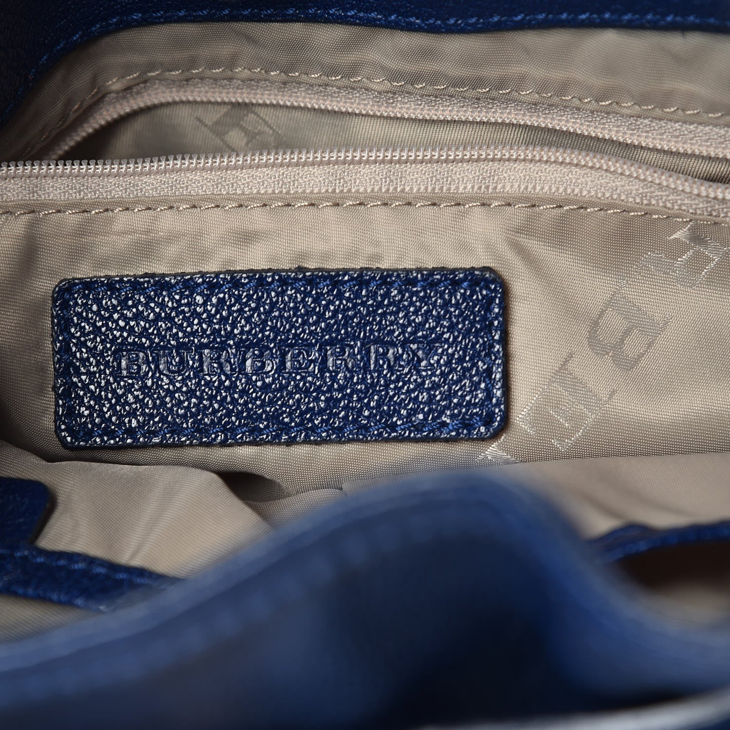 Burberry Grainy Calfskin Medium Wilenmore Hobo Blue 6 of 10