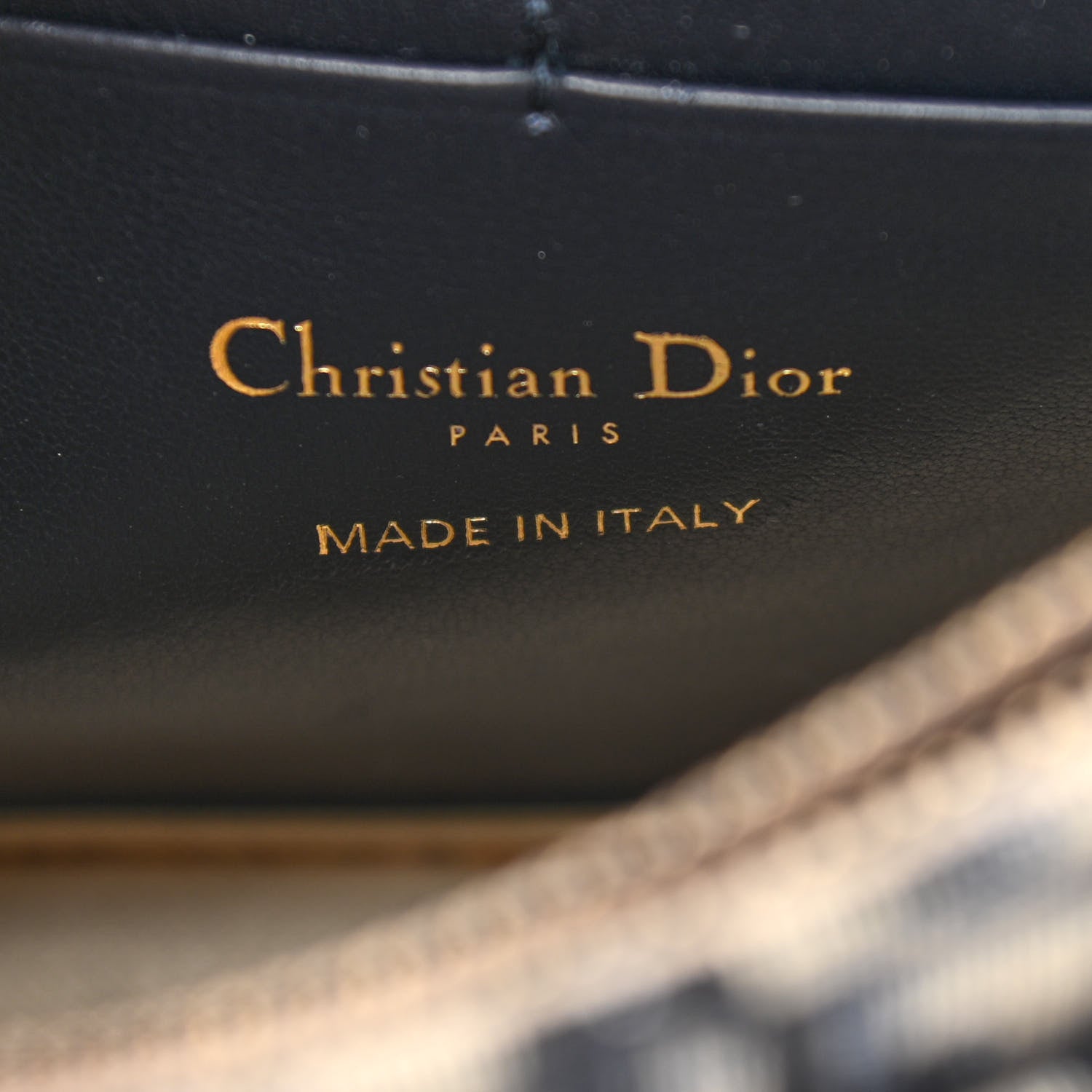 Christian Dior Oblique Saddle Chain Pouch Blue 6 of 12