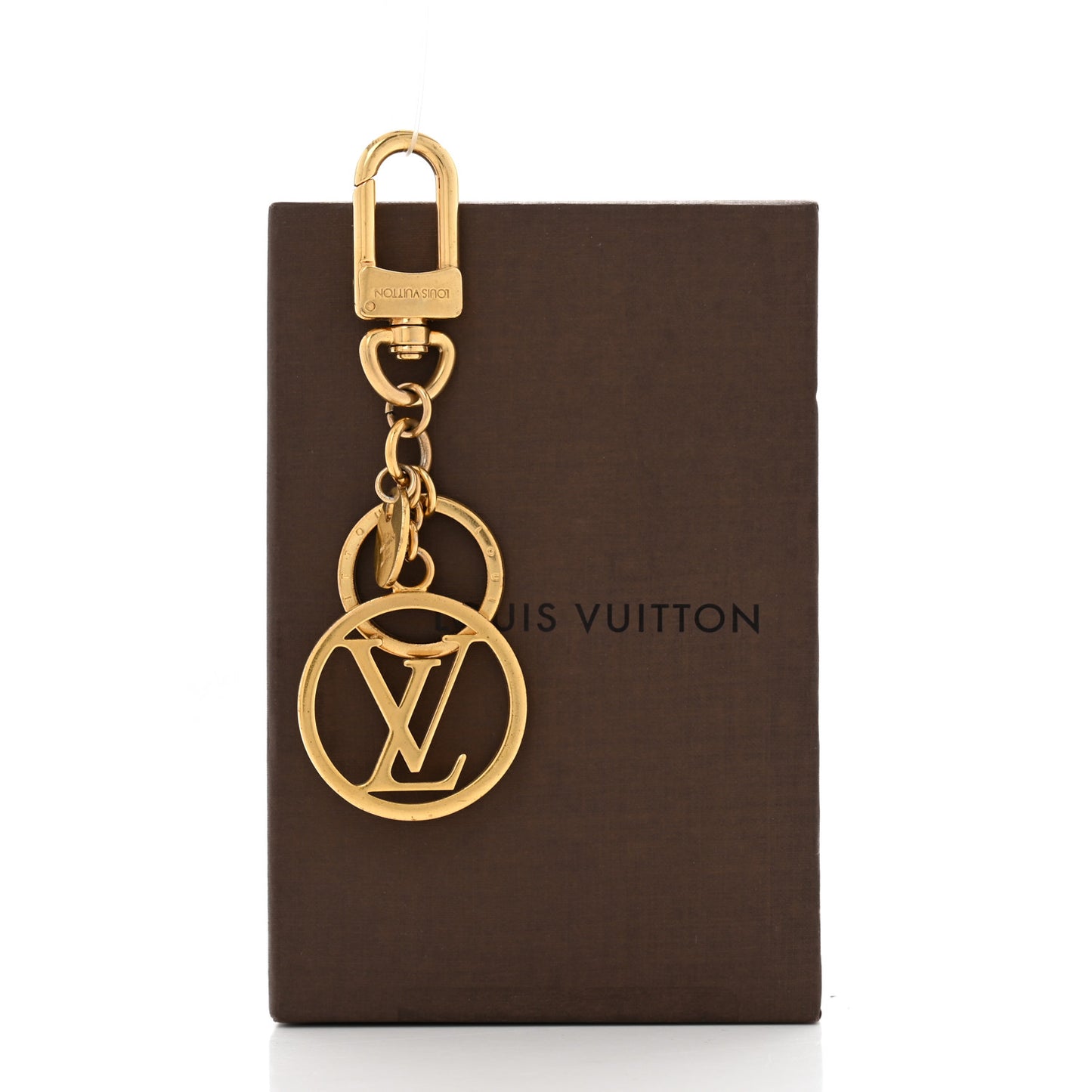 LV Circle Bag Charm Key Holder Gold