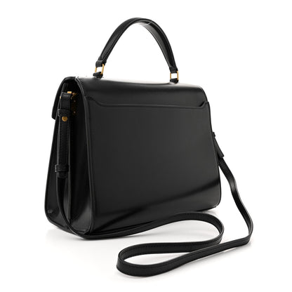 Saint Laurent Smooth Calfskin Medium Classic Monogram Cassandra Top Handle Black Rouge Legion 3 of 16