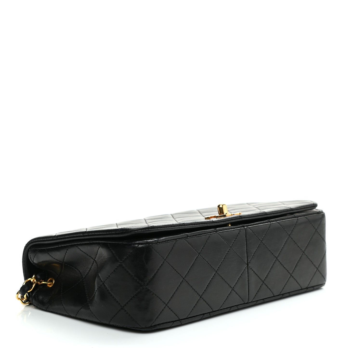 Lambskin Quilted Small Single Flap Black