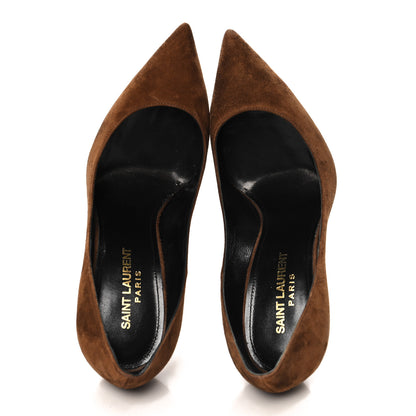 Saint Laurent Suede Zoe 105 Pump 36.5 Caramel 2 of 9