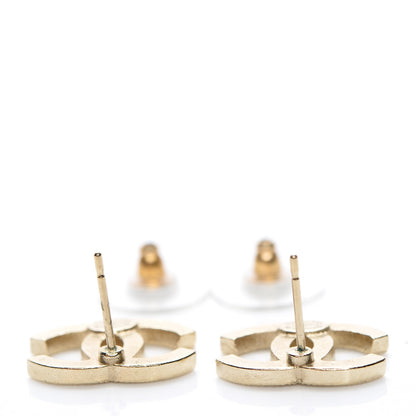 Chanel Crystal CC Earrings Gold 4 of 4