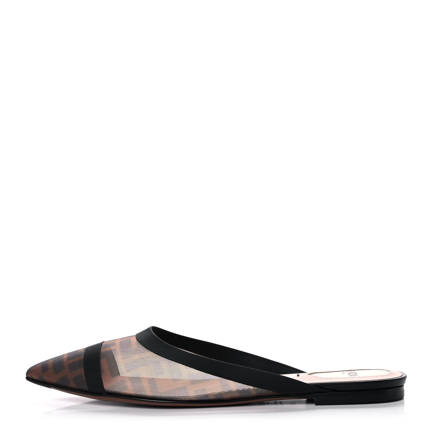 Technical Mesh Vitello FF Colibri Flat Mules 38 Tobacco Moro Black
