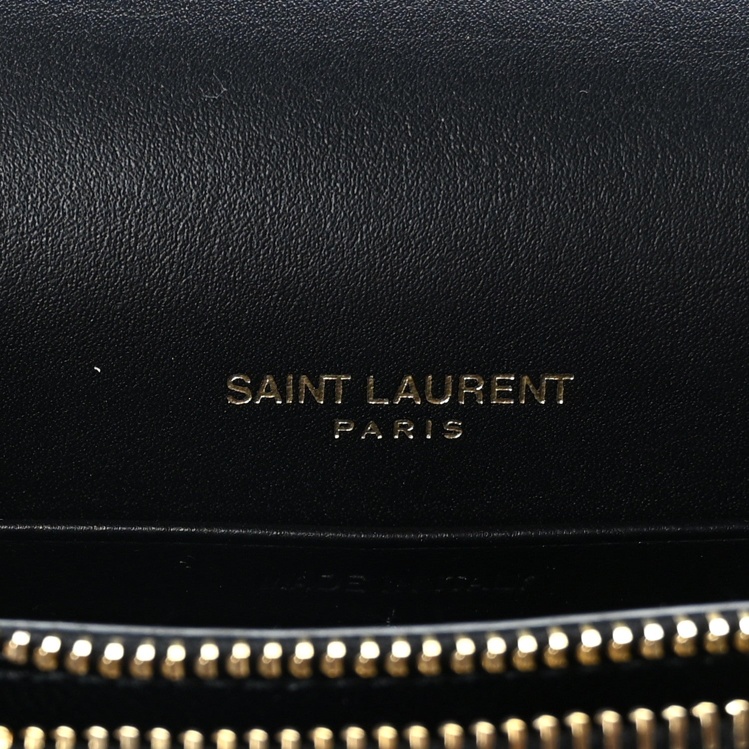 Saint Laurent Satin Monogram Kate Tassel Chain Wallet Black 5 of 8