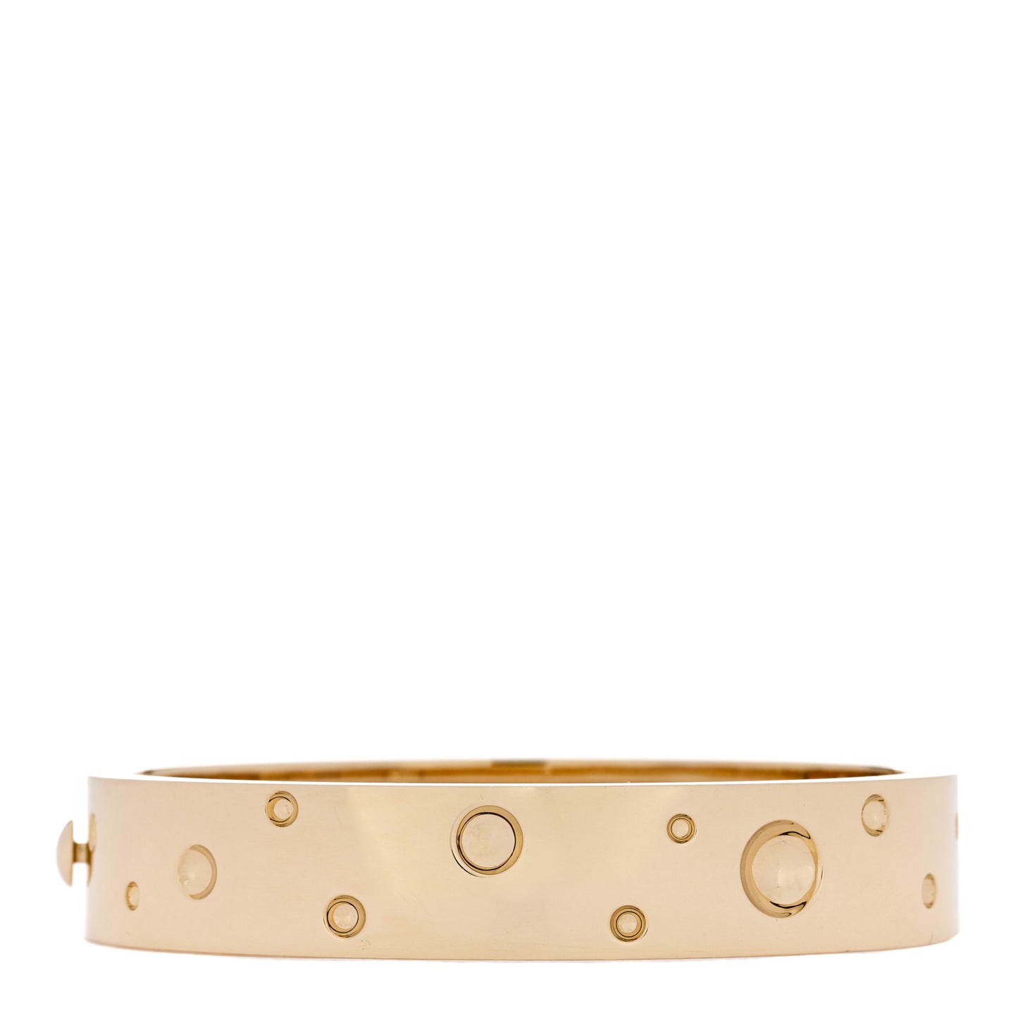 18K Yellow Gold Diamond Pois Moi Luna Bangle Bracelet