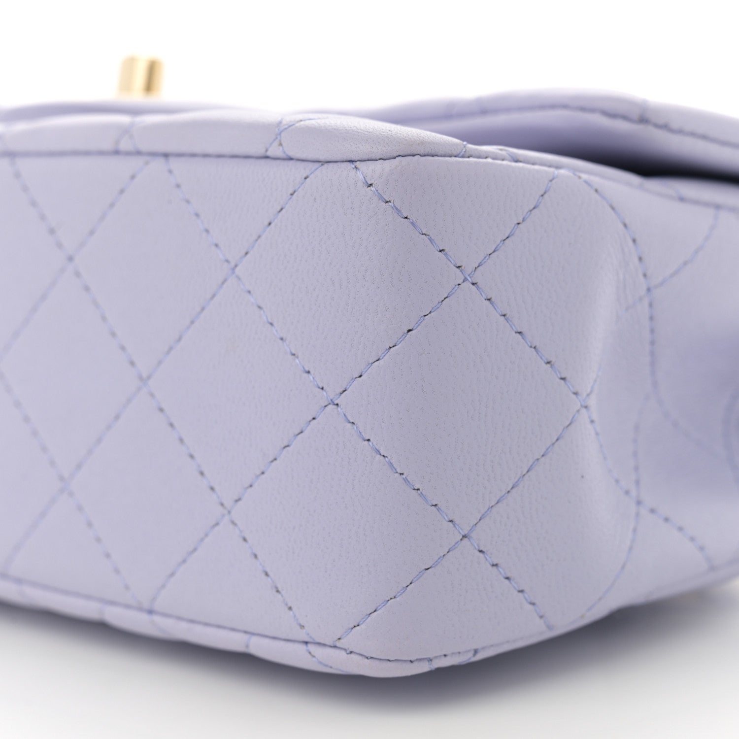 Chanel Lambskin Quilted Mini Top Handle Rectangular Flap Light Purple 10 of 11
