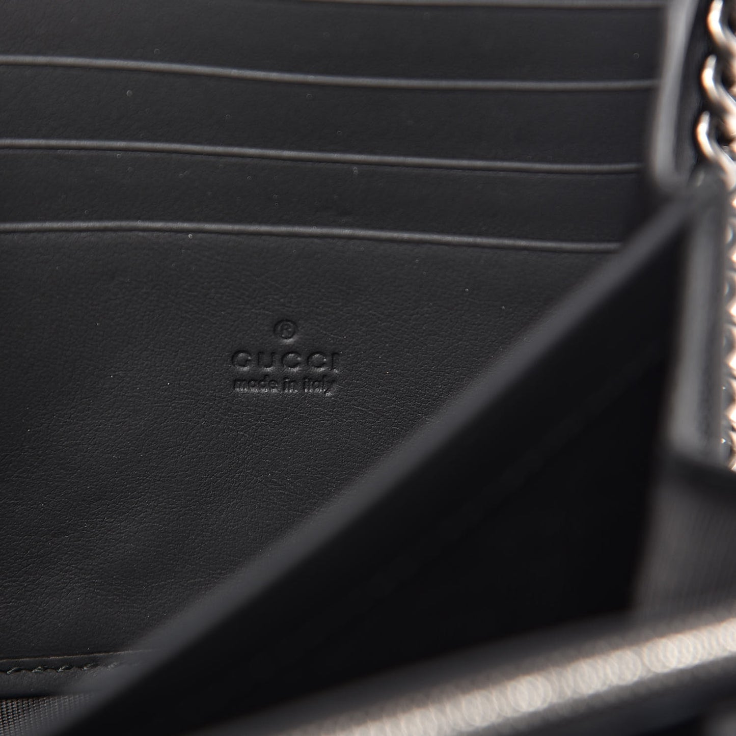 Suede Mini Dionysus Chain Wallet Black