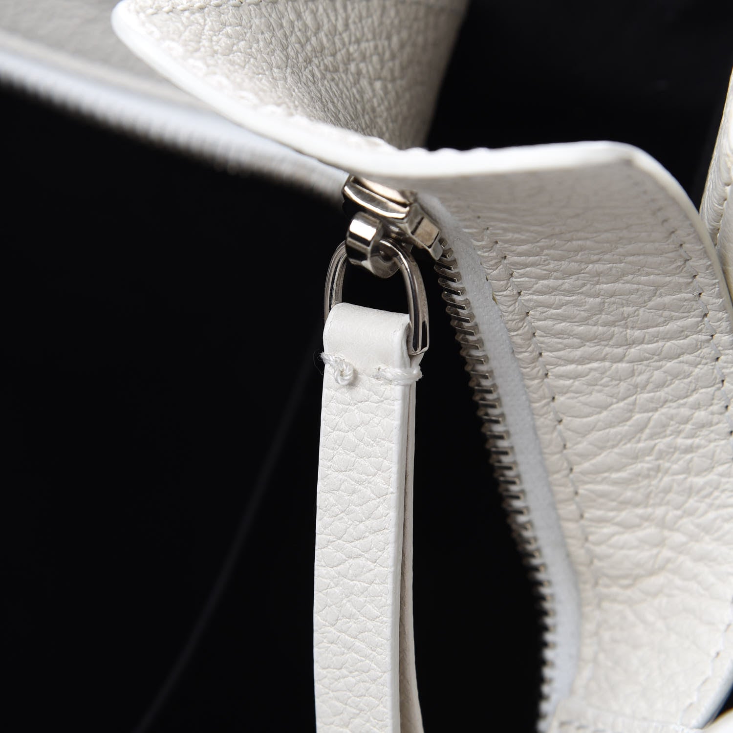 Balenciaga Calfskin Medium Logo North South Shopping Tote White 11 of 12