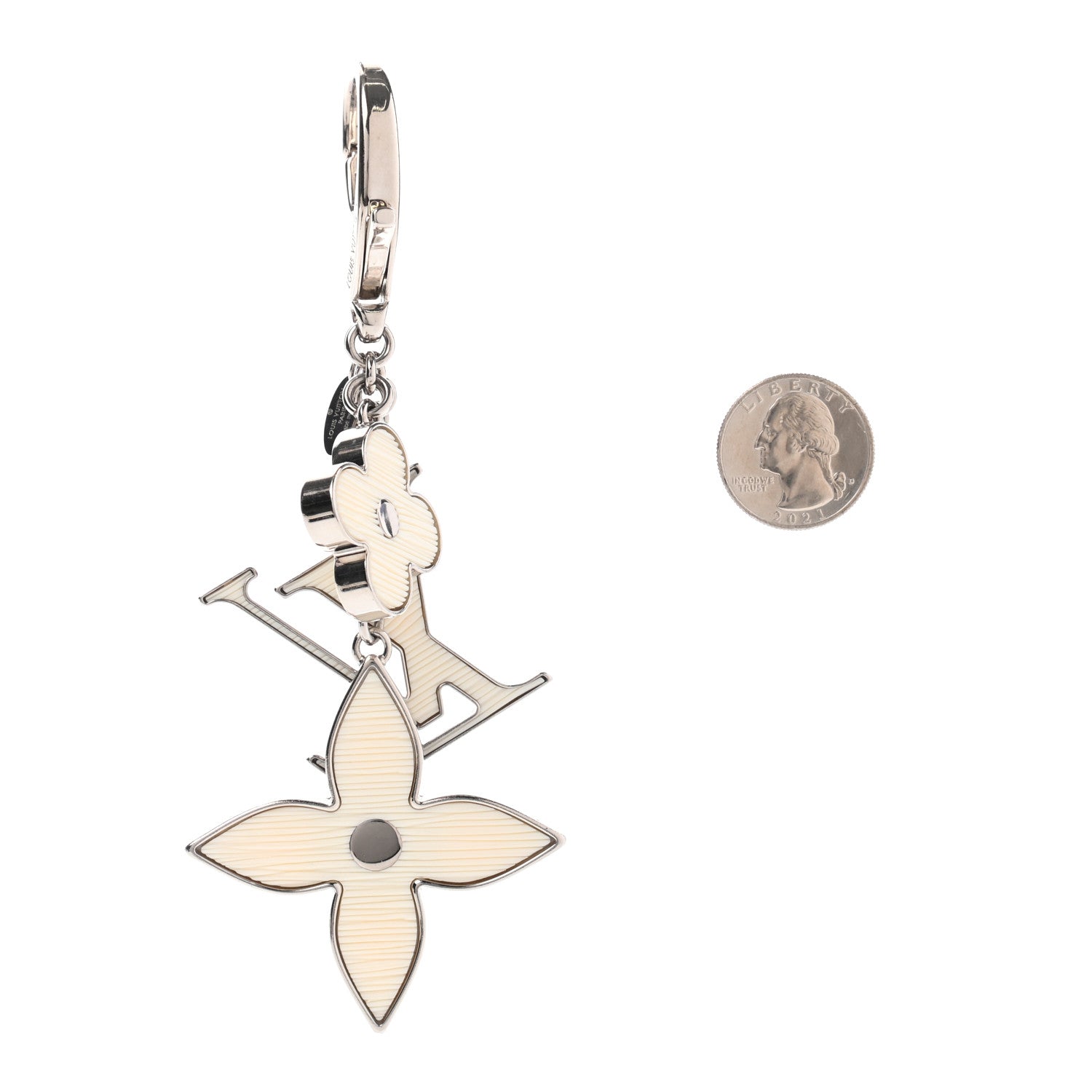 Louis Vuitton Fleur d'Epi Bag Charm Ivory 2 of 4