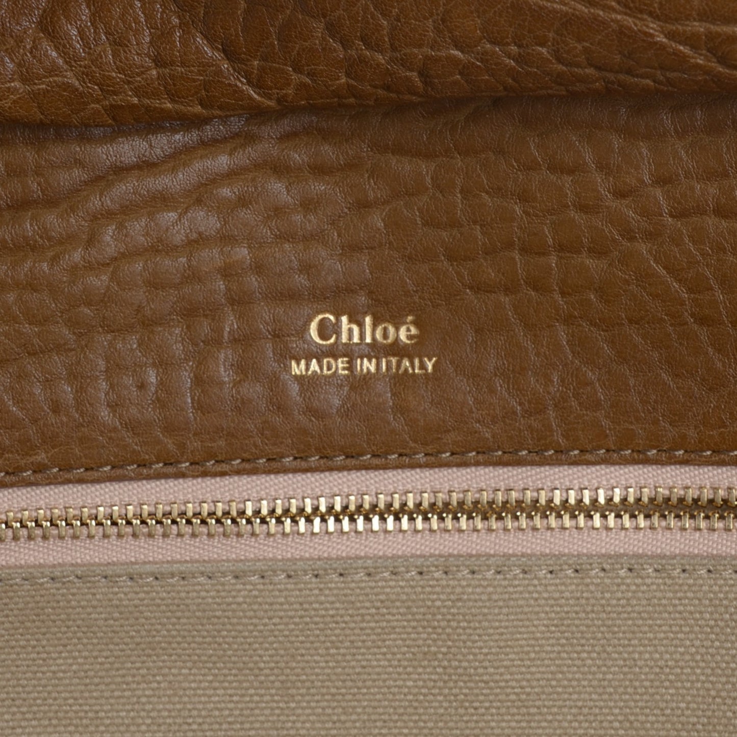 Pebbled Calfskin Dree Shoulder Bag Brown