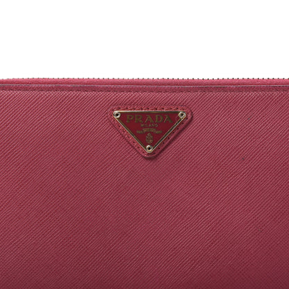 Prada Saffiano Triangle Zip Around Wallet Ibisco 9 of 10