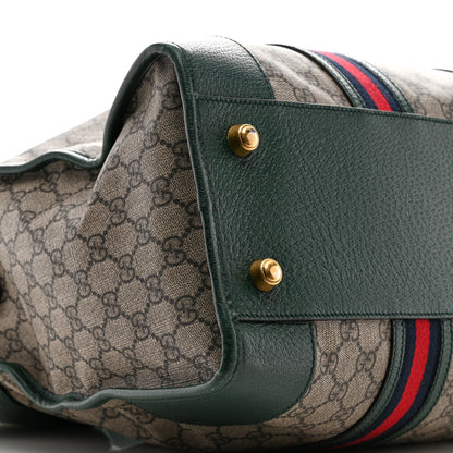 Gucci Soft GG Supreme Monogram Neo VintageWeb Skull Medium Duffle Bag Beige New Acero Green 8 of 13