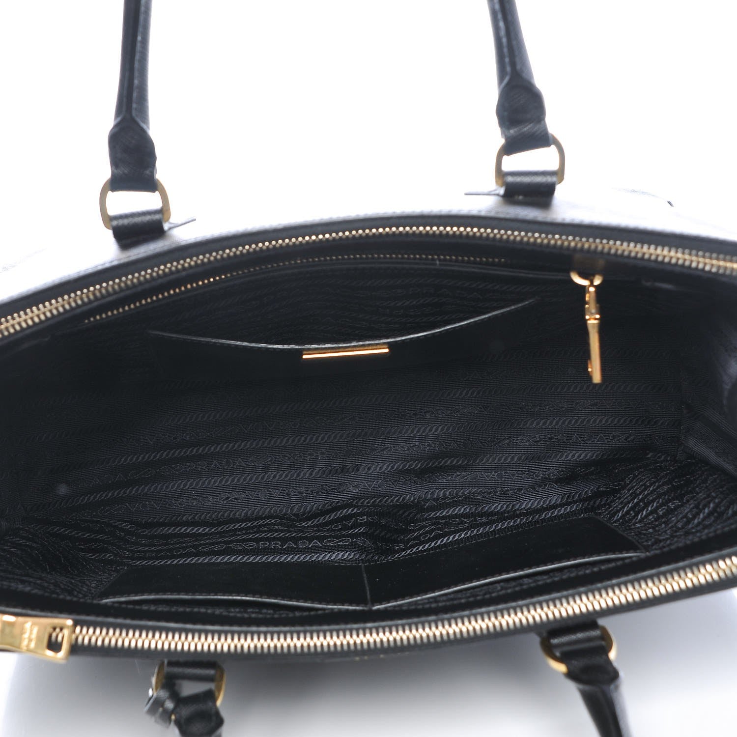 Prada Saffiano Large Galleria Double Zip Tote Black 5 of 12