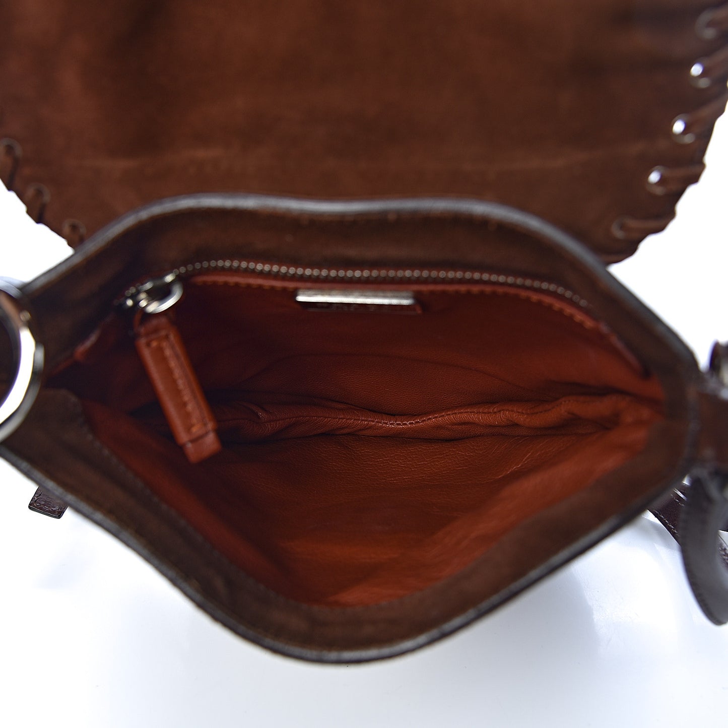 Suede Scamosciato Tassel Crossbody Brown