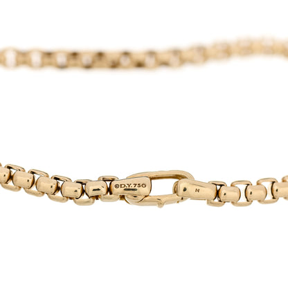 David Yurman 18K Yellow Gold 4mm Box Chain Bracelet 3 of 3