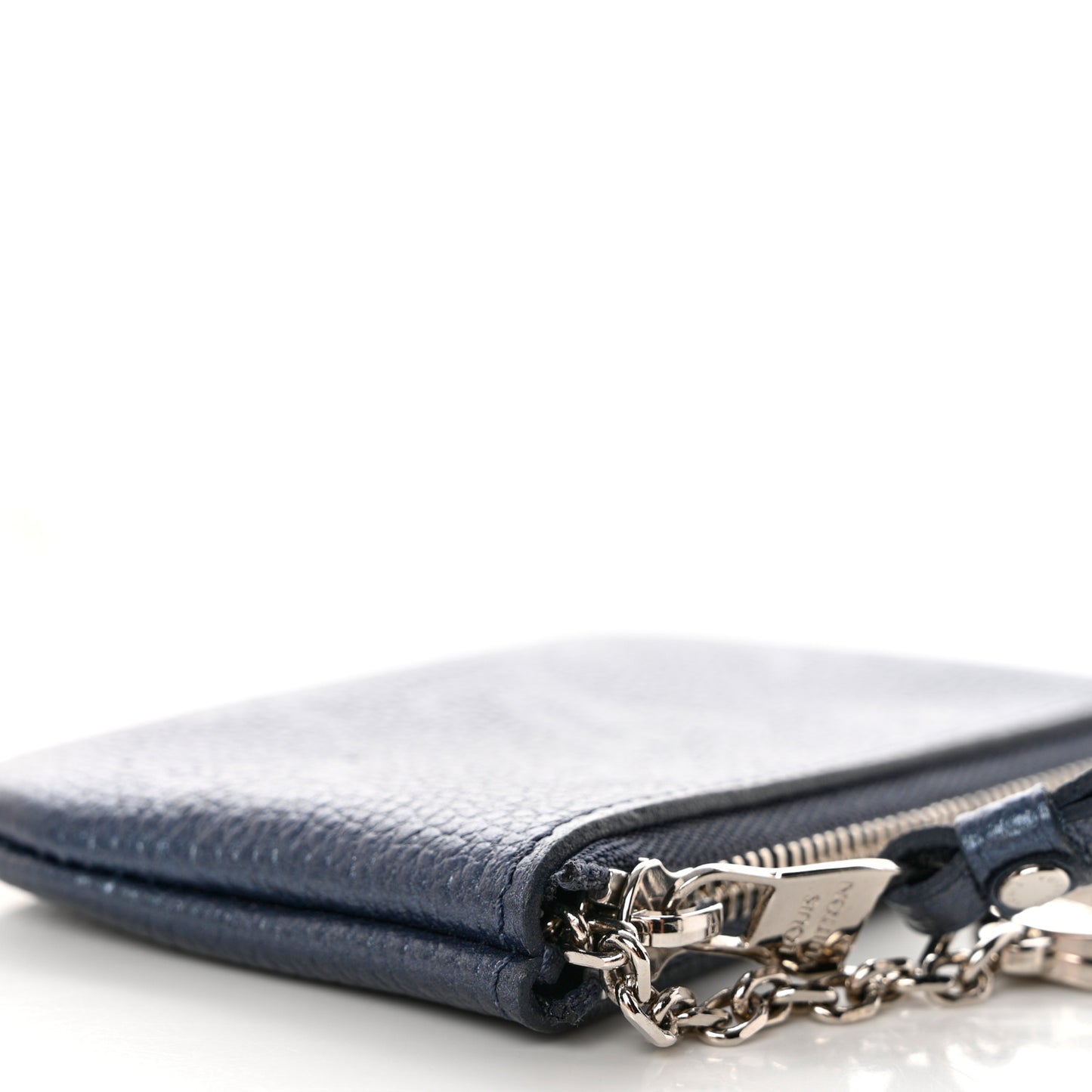Metallic Empreinte Monogram Giant Key Pouch Navy Nacre